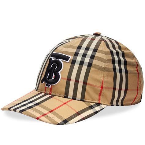 basecap burberry|Burberry check baseball cap.